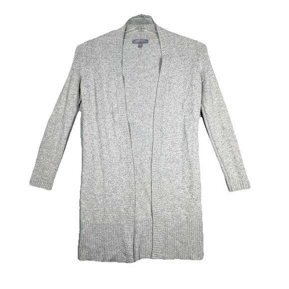 Neiman Marcus Sweater Womens‎ XS Gray Cashmere Longline Neutral Minimalist Cozy - Picture 1 of 8